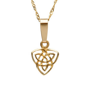 10 carat  gold trinity knot pendant