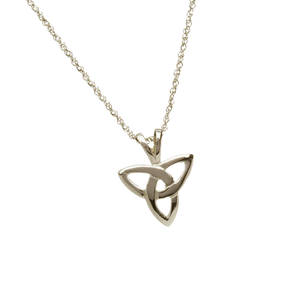 10 carat white gold trinity knot pendant