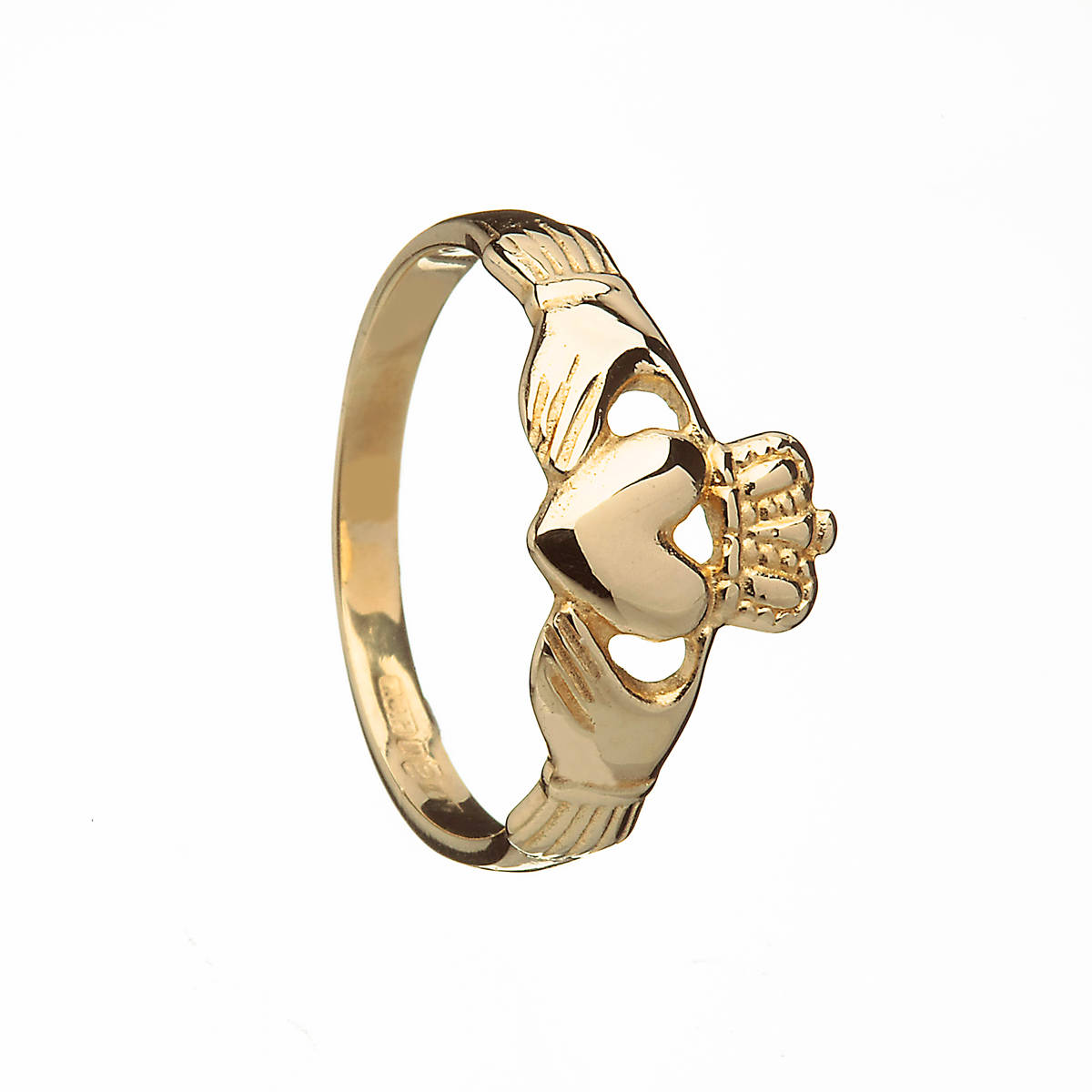 10 carat yellow gold&nbsp;unisex Claddagh ring