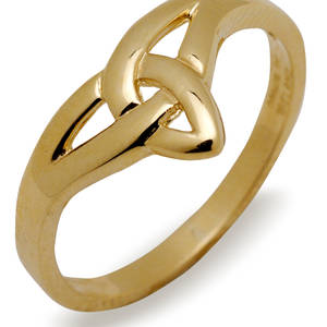 10 carat yellow gold trinity knot ring