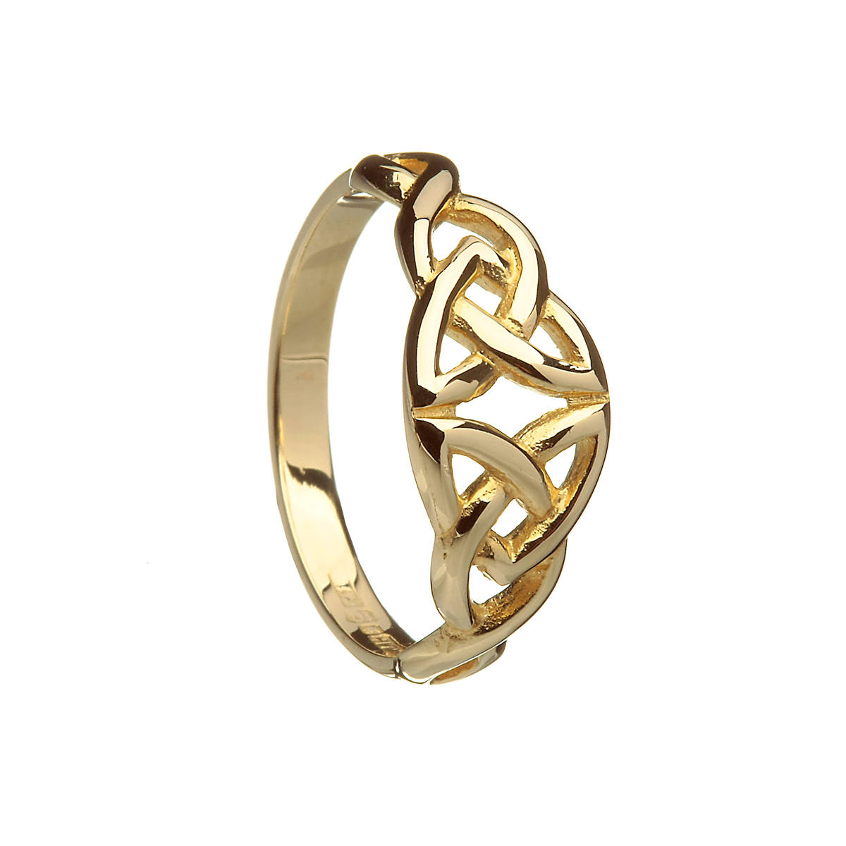 10 carat yellow gold ladies celtic knot dress ring which is unique in it's design and very comfortable to wear.It's style will generate favourable comment and interest and it symbolises continuity of friendship with no end.