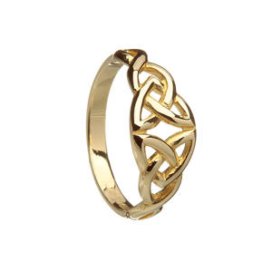 10 carat yellow gold ladies trinity knot ring