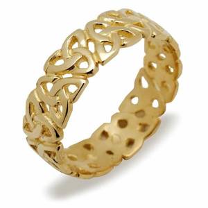 10 carat gents Celtic open knot band