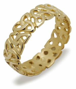 10 carat yellow gold ladies knot ring