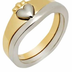 Gold 2 Part Claddagh Ring