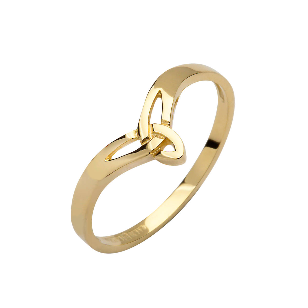 10ct yellow gold petit Trinity Knot ring