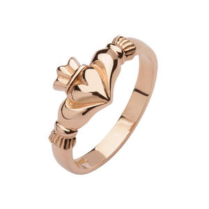 10ct Rose Gold Elegance Claddagh Ring