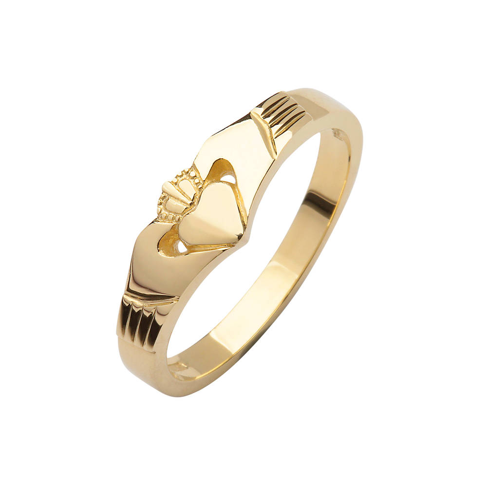 10 carat Yellow Gold Elegance Claddagh Ring