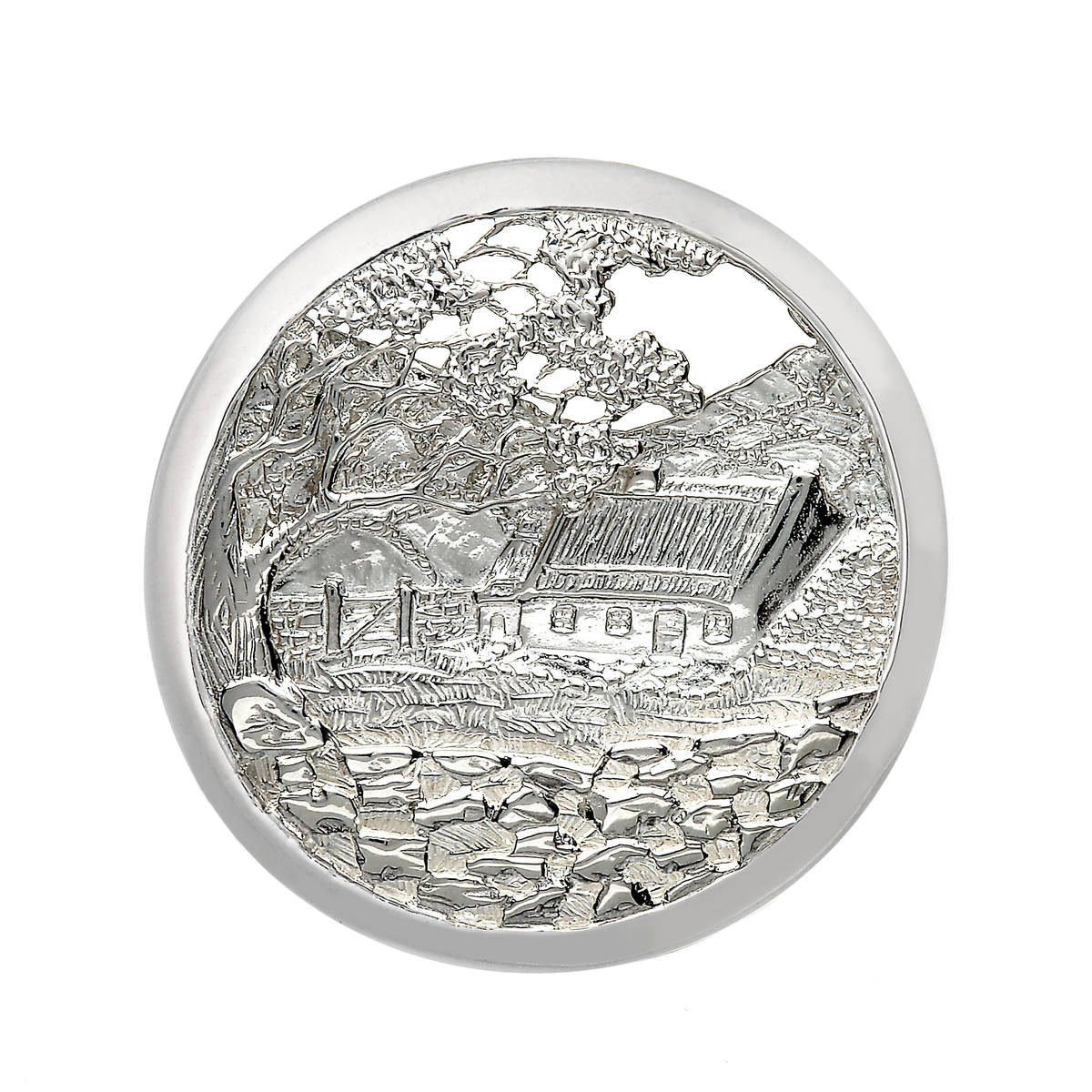 Silver "Quiet Man" Cottage Brooch
