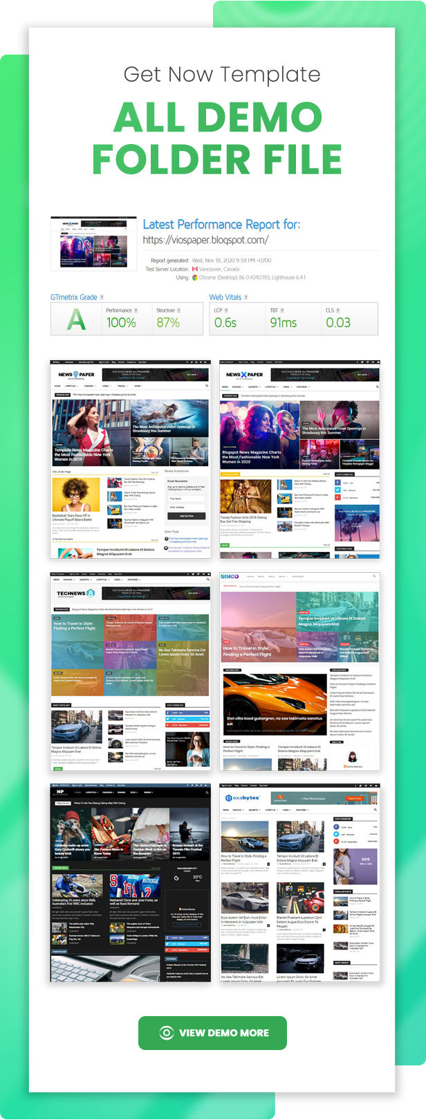 Viospaper Pro - Best Theme Blogger for Magazine