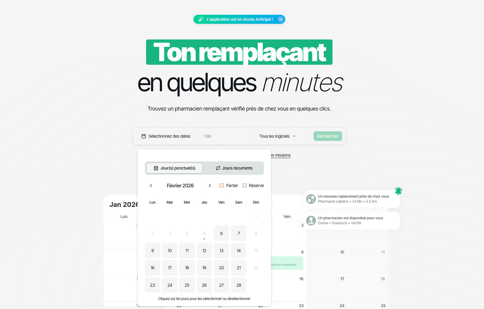 Recherche de remplaçant