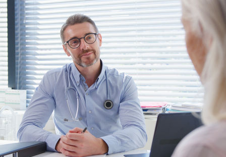 Doctor seeing a patient for an appointment