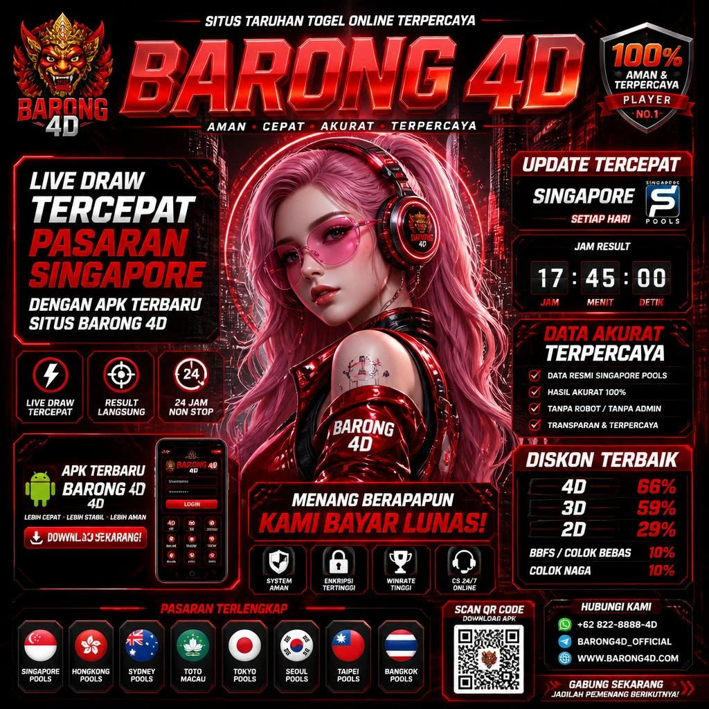 BARONG4D : Live Draw Tercepat Pasaran Singapore Dengan APK Terbaru Situs Barong 4d