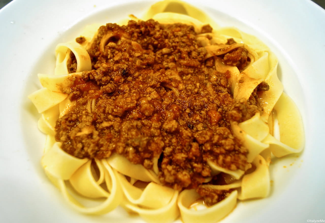 Tagliatelle al ragù di cinghiale del quartiere Pianello