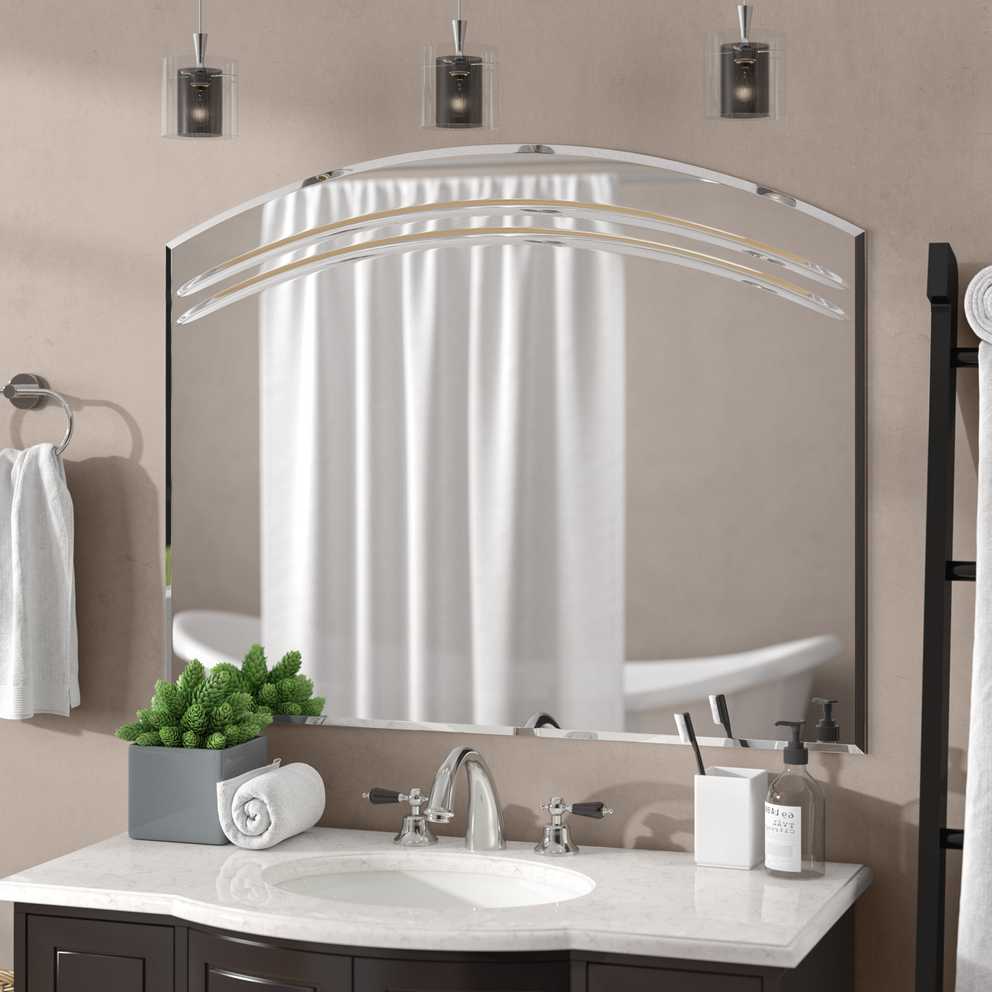 20 Inspirations Frameless Bathroom Wall Mirrors