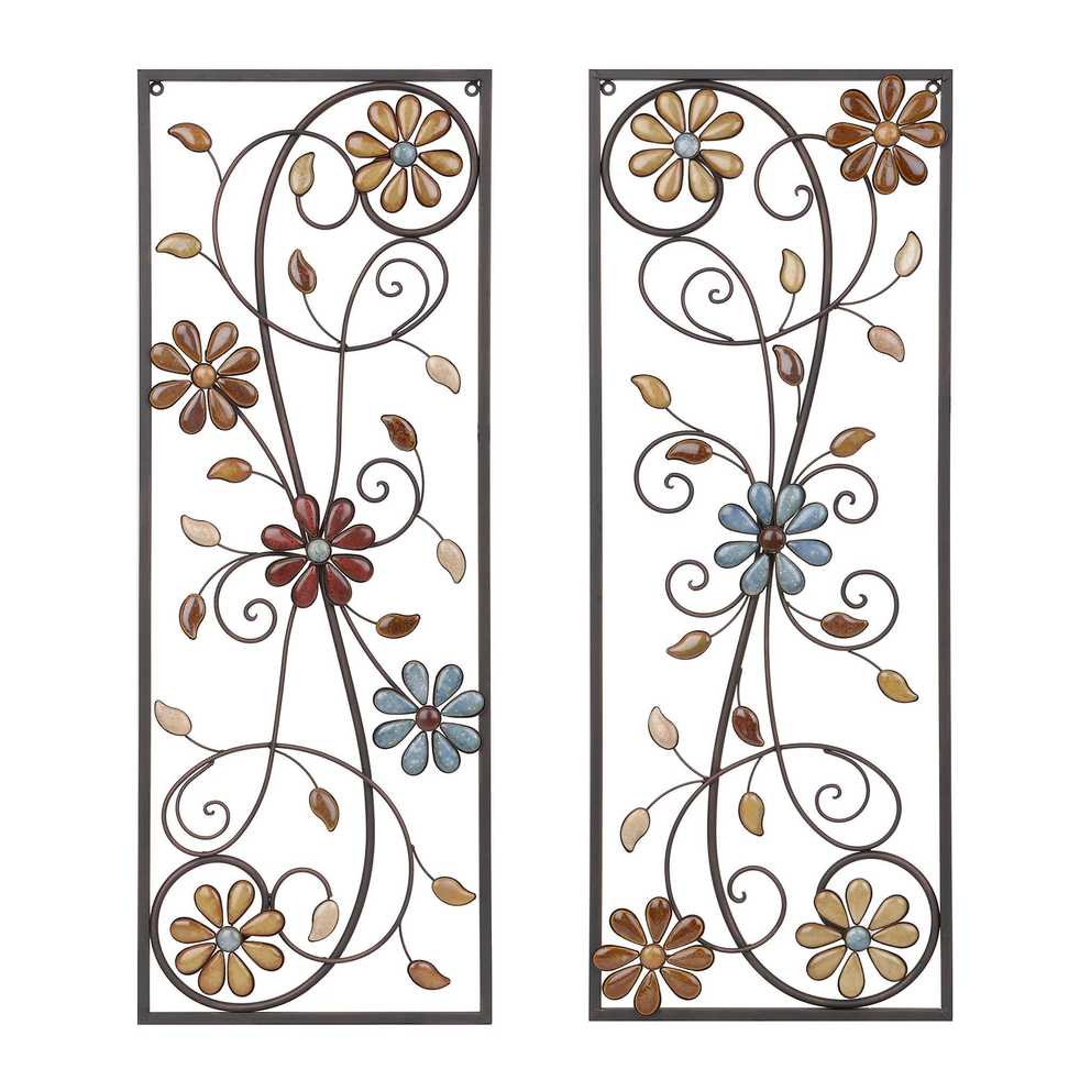 Paulina Panels Wall Décor (set Of 2) In Most Current Olivia Stone Floral Metal Plaques, Set Of 2 (Photo 14 of 20)
