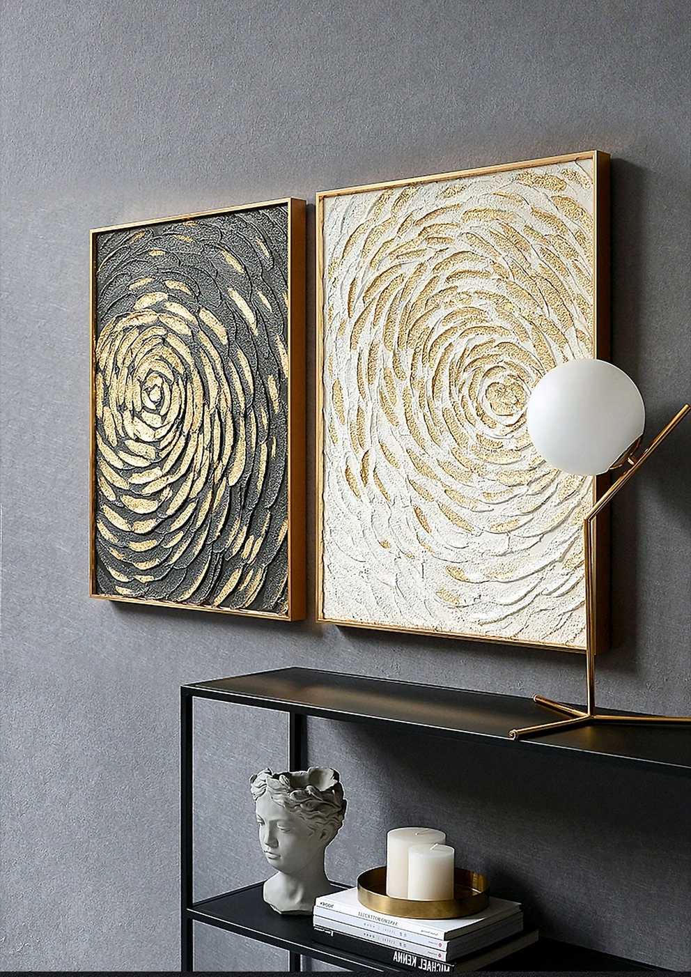 Featured Image of Gold Leaves Wall Art