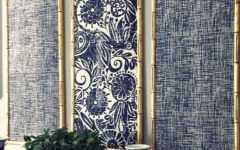 Blue Fabric Wall Art