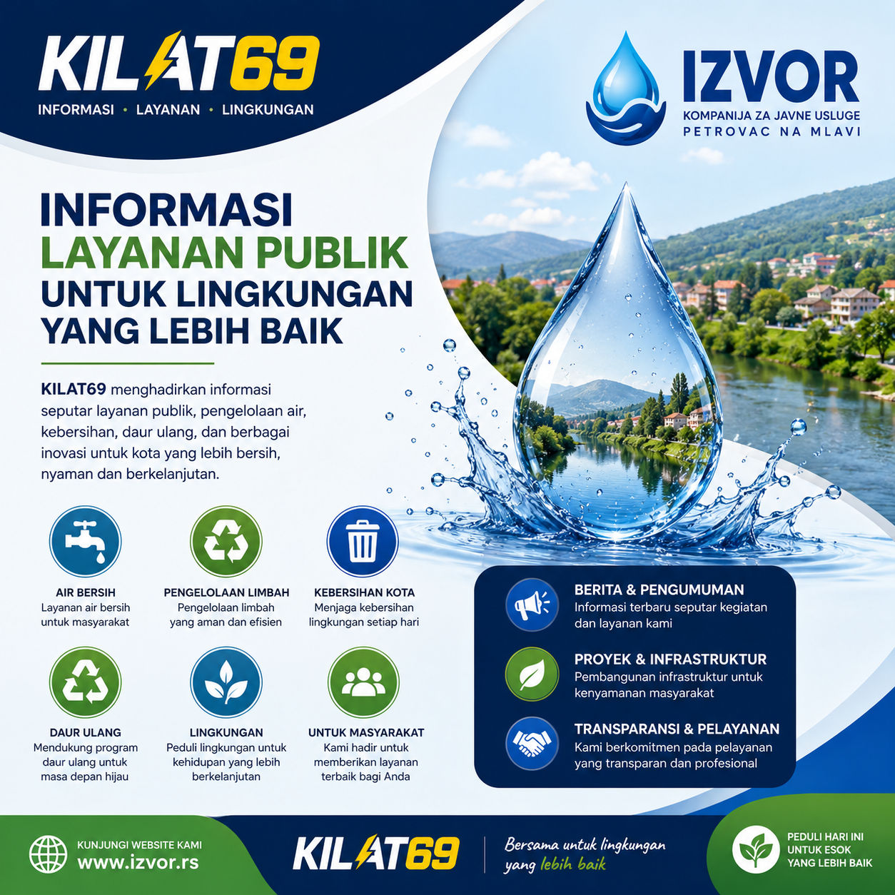 Thumbnail 1 of 3, Poster, KILAT69 | Informasi Layanan Publik dan Infrastruktur Modern designed and sold by KILAT69.
