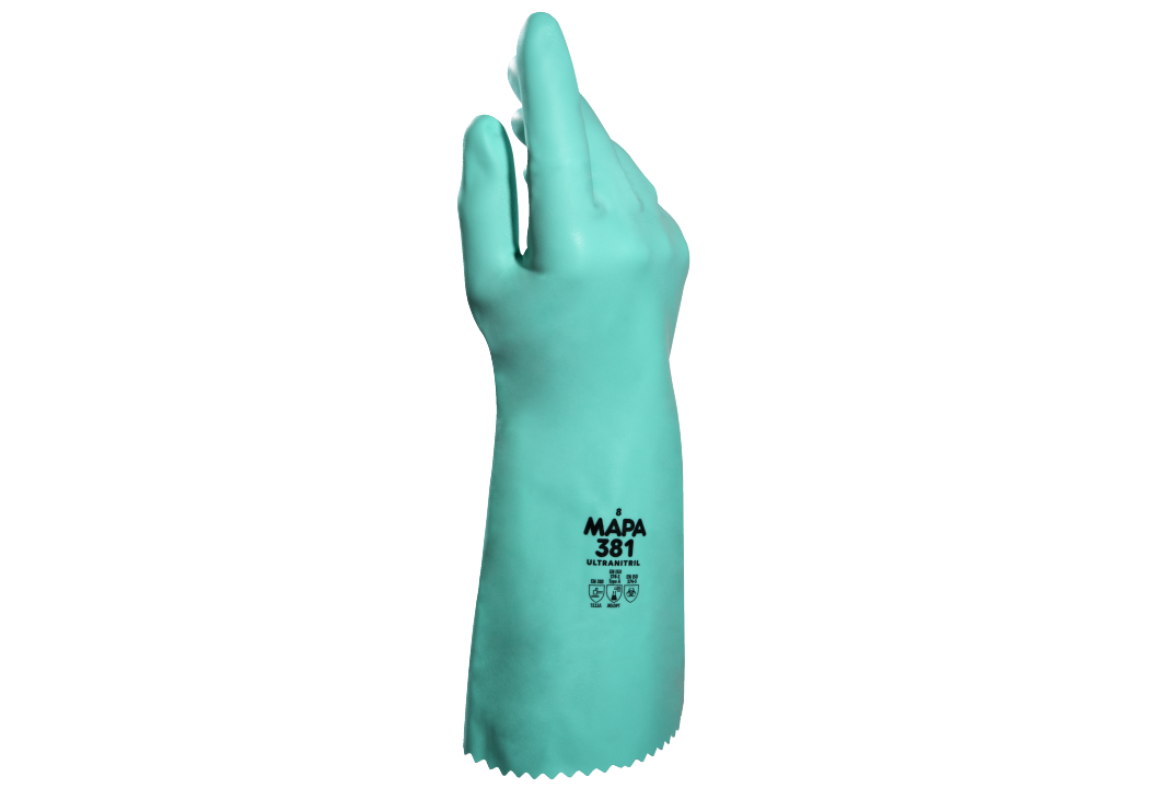 Gants protection chimique nitrile Mapa Ultranitril 493 taille 9