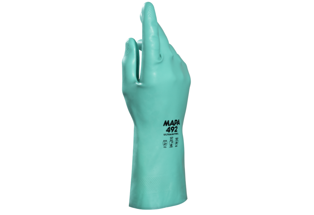 Gants protection chimique nitrile Mapa Ultranitril 493 taille 8