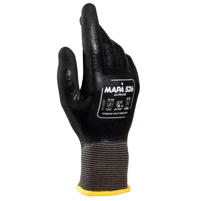 Gants Mapa Ultrane 526 Noir Enduction totale Nitrile sablé Taille 8