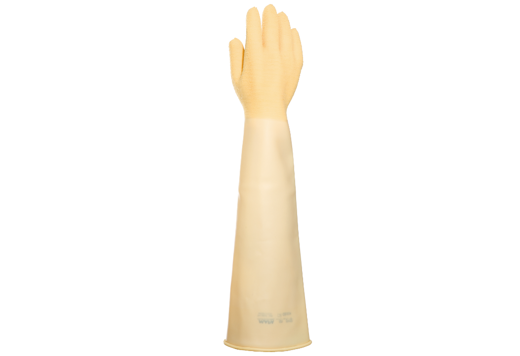 Guanti Di Protezione Chimica Ansell AlphaTec 87-108 - Lattice, Polsino Lungo 61 Cm, Taglia L, Riutilizzabili