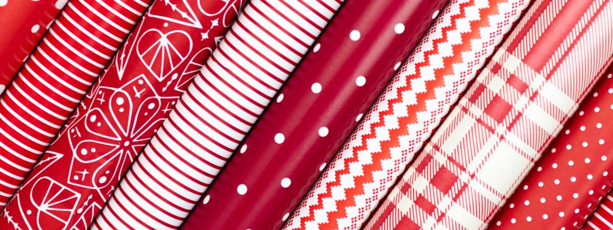 Lawrence Sign Up Custom Wrapping Paper in Red