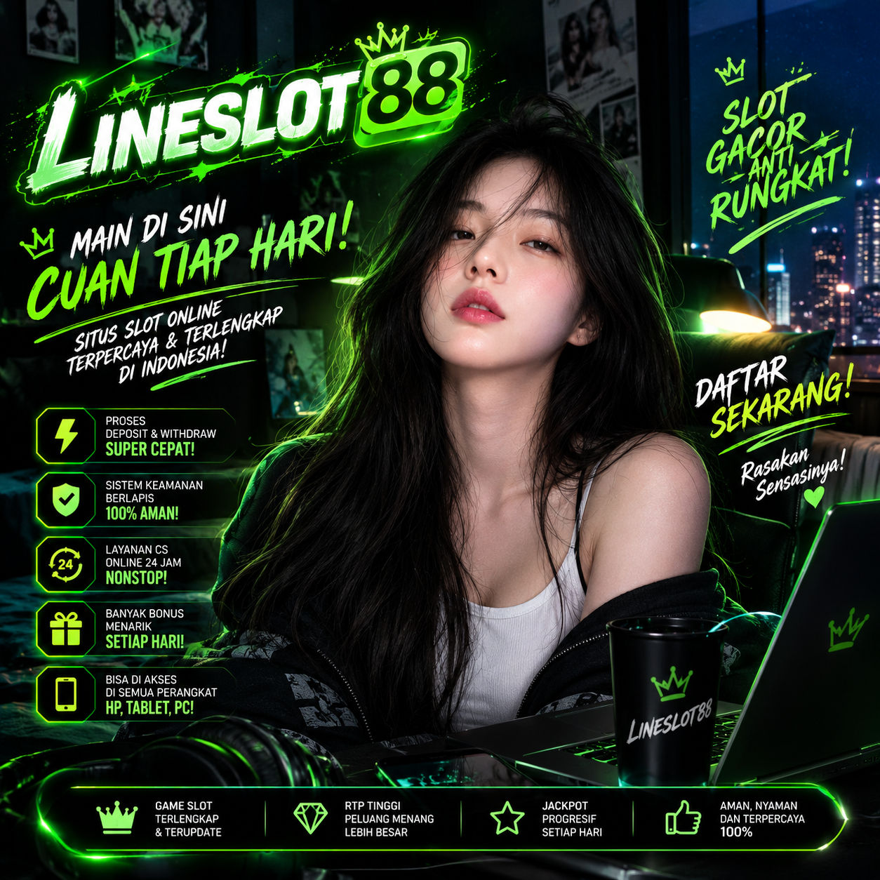 banner LINESLOT88 Link Login Slot Online Paling Seru Jaminan Menang Besar Hari Ini