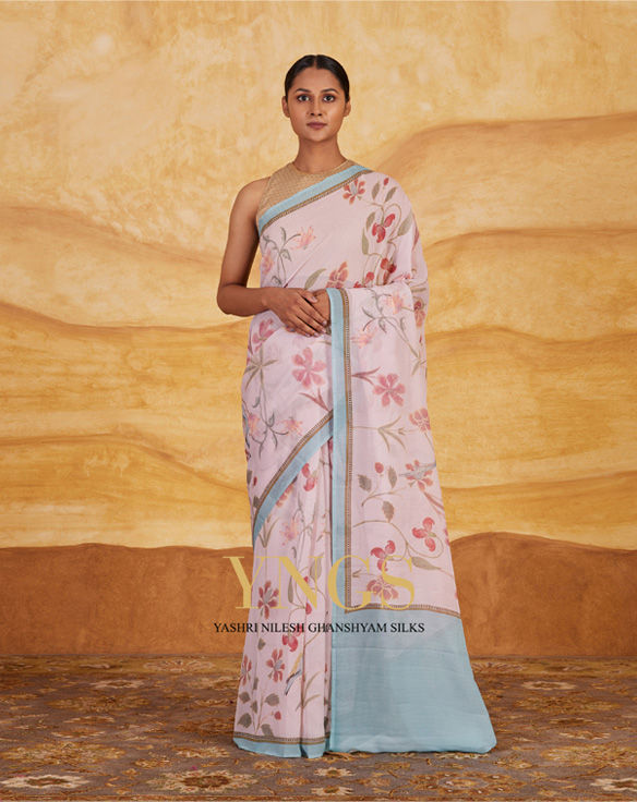 Pure Handloom Chiffon Digital Print Saree