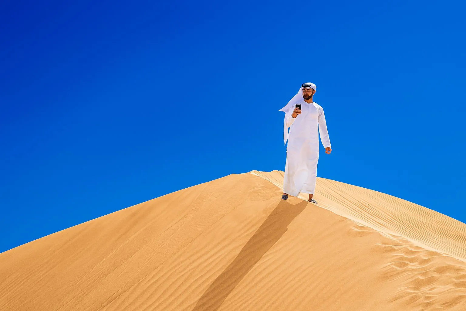 A person using their phone to manage finances