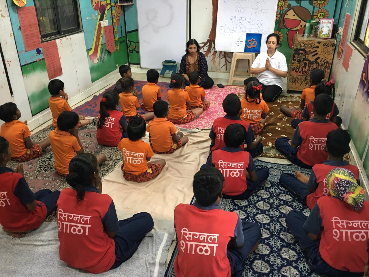 Yoga Session with Thane Signal School Children - Engagement