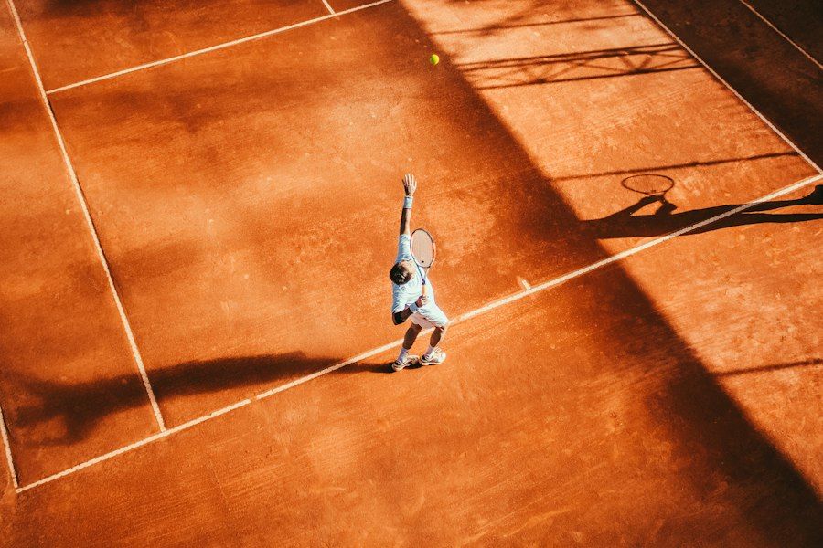 Tennis sports event — large group