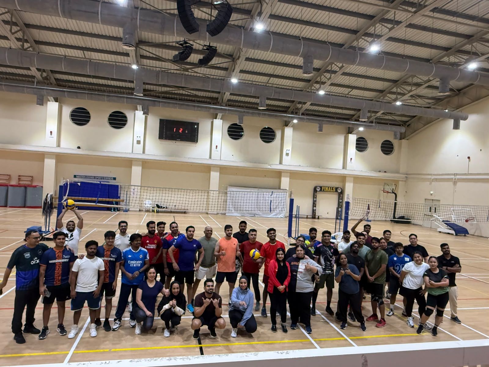 ZenFit community volleyball group at sports hall