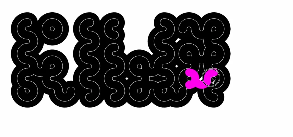 Рисовалка кривуль, вдохновлённая работой Дениса Башева