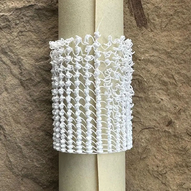 Droplet spiral stitch, side view