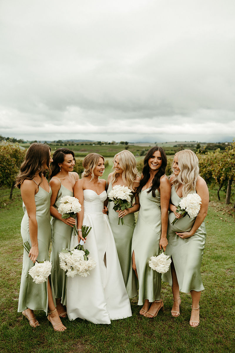 Green scene - Bridesmaid fashion on trend. | Ivory Tribe