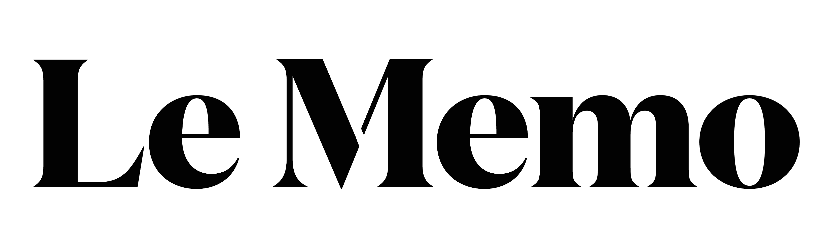 Le Memo, logotype version noire