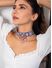 Multi-Color Mirror Beads Pearls Choker Necklace