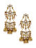 Ethnic Traditional Wedding Gold Kundan Drop Earrings For Women