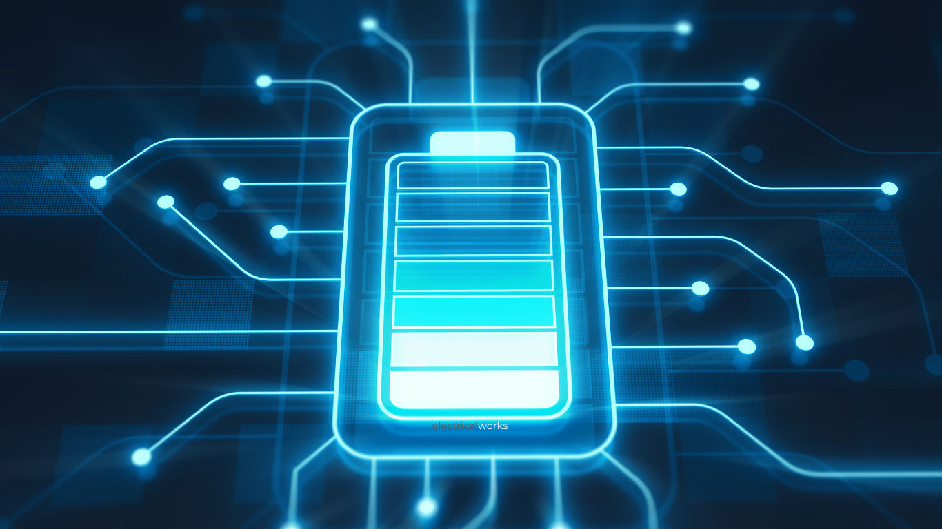 Battery sizing calculator on a tablet