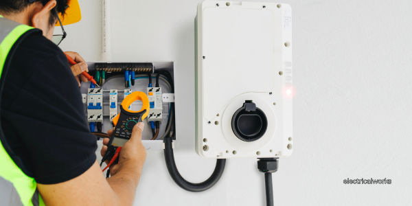 Commercial EV charger commissioning and earth fault loop test — NICEIC certificate handover