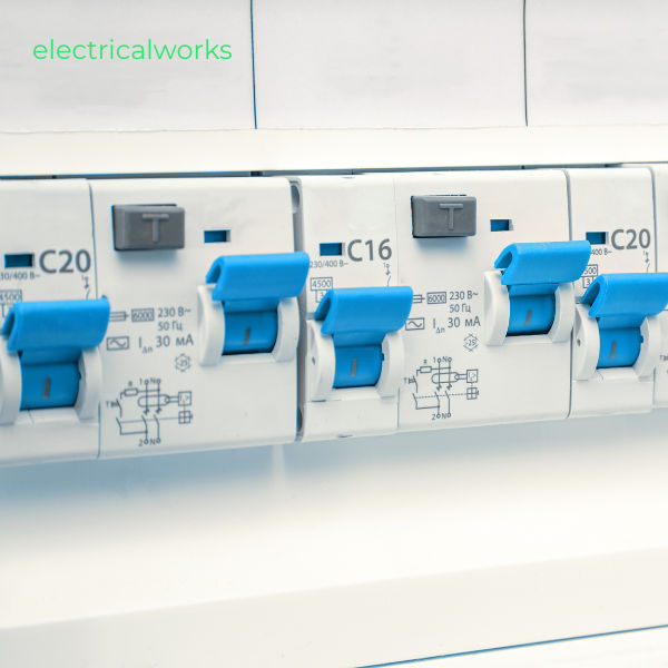 Schneider or Hager board fully populated with RCBOs — selective tripping per circuit London electricalworks