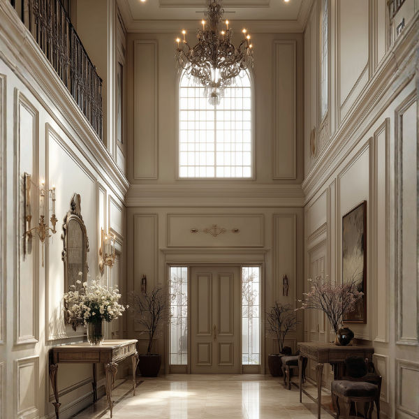 Entrance lighting for a luxury London residence