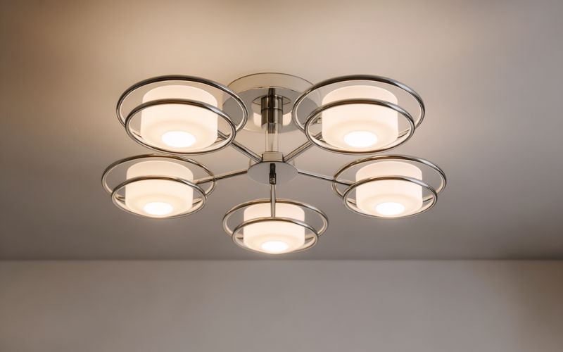 Multi-tier chandelier lift and chain — reinforced joist and BS 7671 earthing London