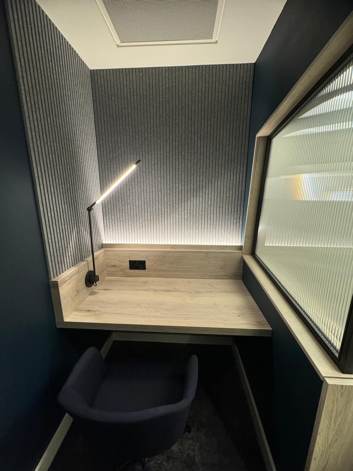 Designer table lamp on sideboard — 5A circuit and switched socket London interior