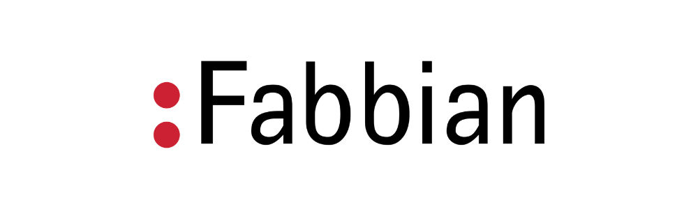Fabbian Italian architectural lighting brand logo — contemporary chandeliers London electricalworks