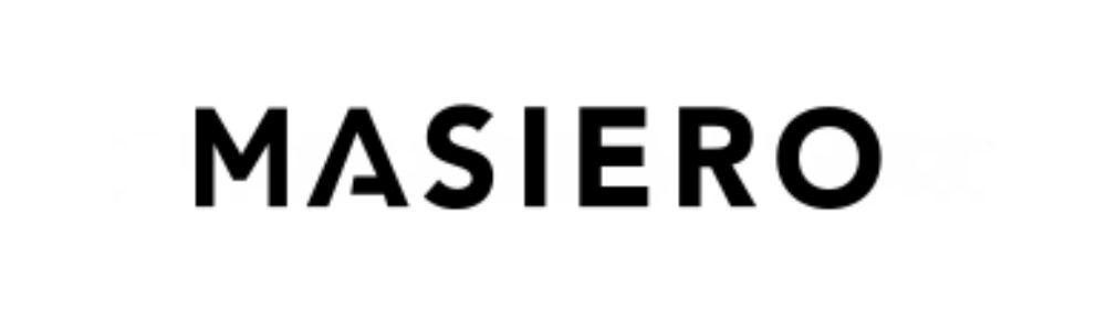Masiero decorative lighting brand logo — crystal and metalwork installations London