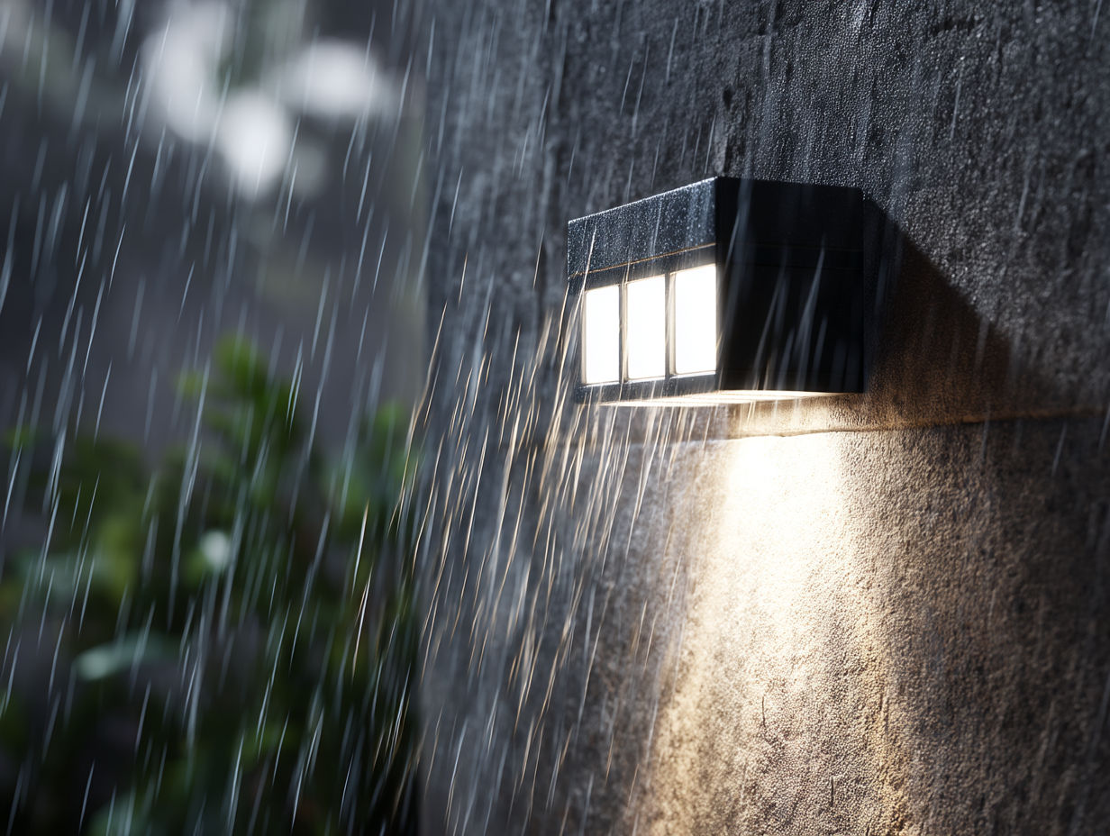 IP-rated outdoor junction and resin gland - weatherproof garden lighting engineering London NICEIC