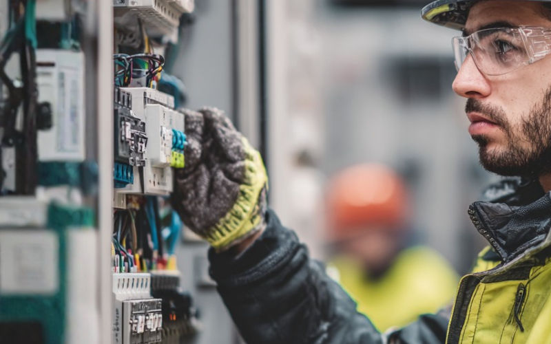 Emergency lighting test key switch — commercial periodic inspection Central London